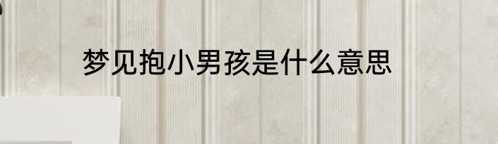 梦见抱小男孩是什么意思