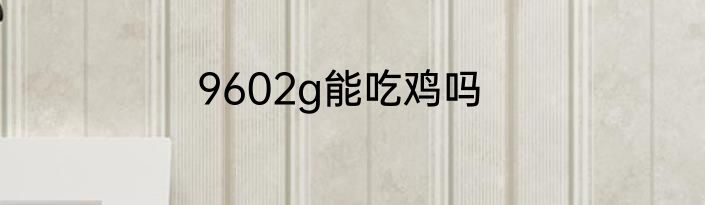9602g能吃鸡吗