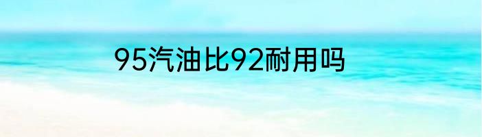 95汽油比92耐用吗