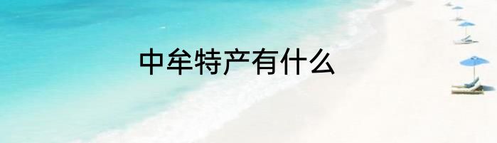 中牟特产有什么
