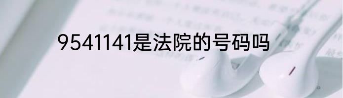 9541141是法院的号码吗