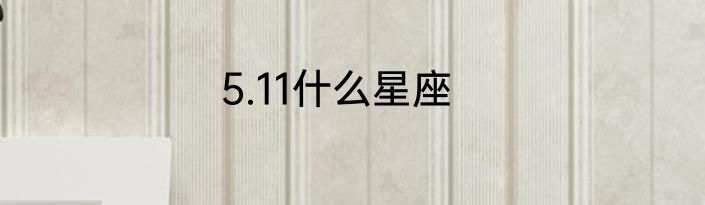 5.11什么星座