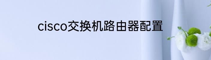 cisco交换机路由器配置