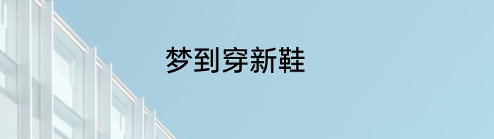 梦到穿新鞋