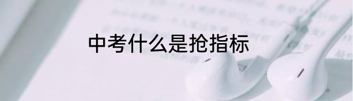 中考什么是抢指标
