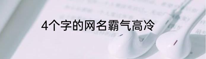 4个字的网名霸气高冷