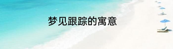 梦见跟踪的寓意
