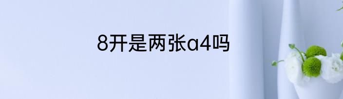 8开是两张a4吗