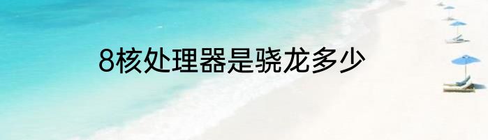 8核处理器是骁龙多少