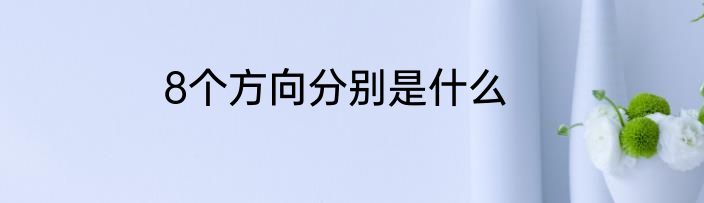 8个方向分别是什么