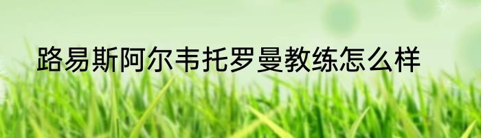 路易斯阿尔韦托罗曼教练怎么样
