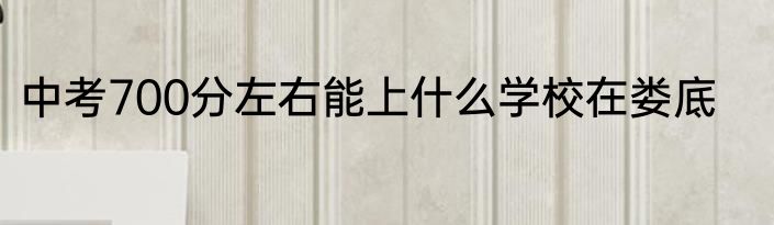 中考700分左右能上什么学校在娄底