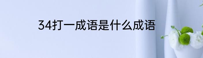 34打一成语是什么成语
