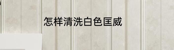 怎样清洗白色匡威
