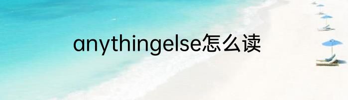anythingelse怎么读