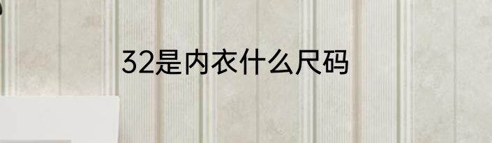 32是内衣什么尺码