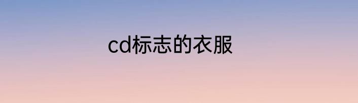 cd标志的衣服