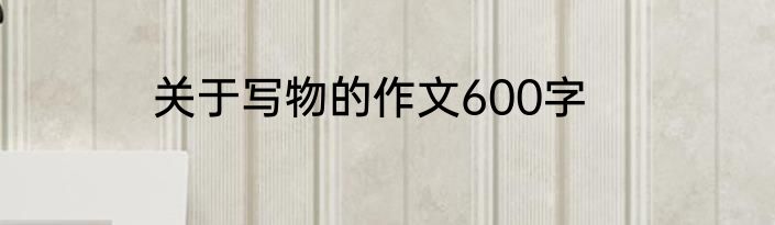 关于写物的作文600字