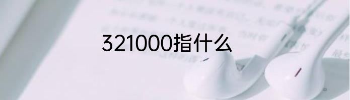 321000指什么