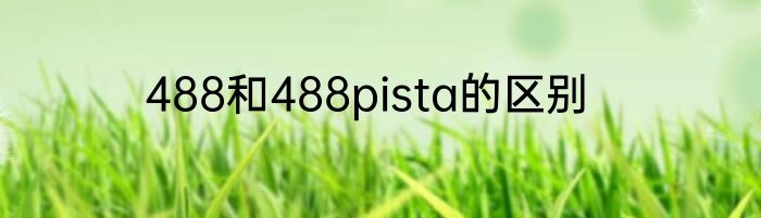 488和488pista的区别
