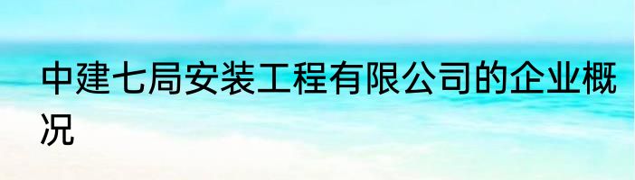 中建七局安装工程有限公司的企业概况