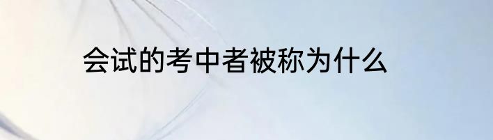 会试的考中者被称为什么