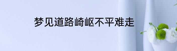梦见道路崎岖不平难走