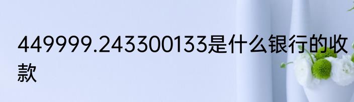 449999.243300133是什么银行的收款