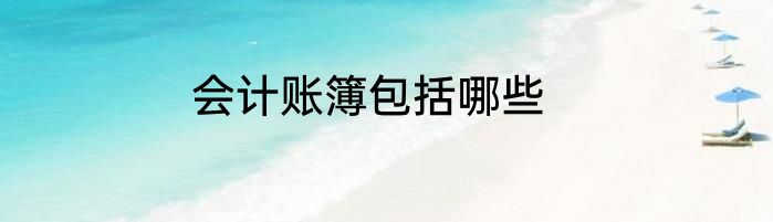会计账簿包括哪些