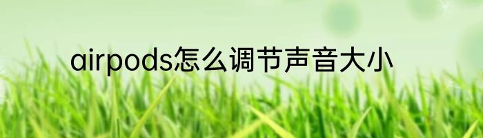 airpods怎么调节声音大小
