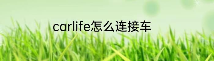 carlife怎么连接车