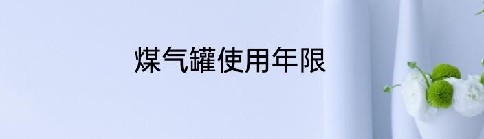 煤气罐使用年限