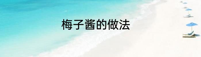 梅子酱的做法