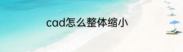 cad怎么整体缩小