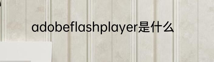 adobeflashplayer是什么
