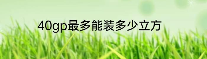 40gp最多能装多少立方
