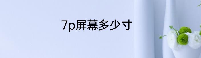 7p屏幕多少寸