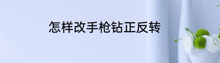 怎样改手枪钻正反转