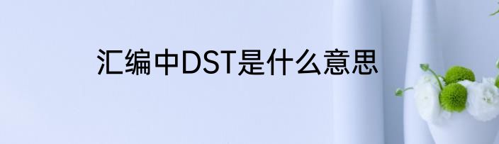 汇编中DST是什么意思