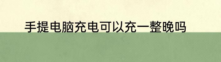 手提电脑充电可以充一整晚吗