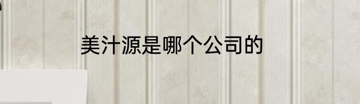 美汁源是哪个公司的