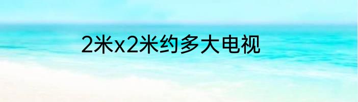 2米x2米约多大电视