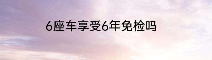6座车享受6年免检吗
