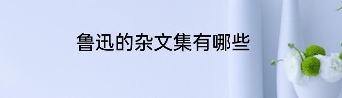鲁迅的杂文集有哪些