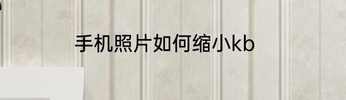 手机照片如何缩小kb