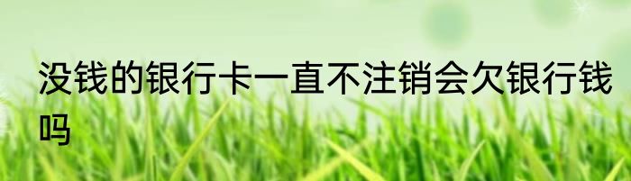 没钱的银行卡一直不注销会欠银行钱吗