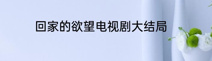 回家的欲望电视剧大结局