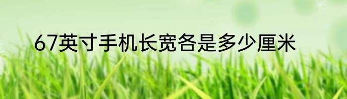 67英寸手机长宽各是多少厘米