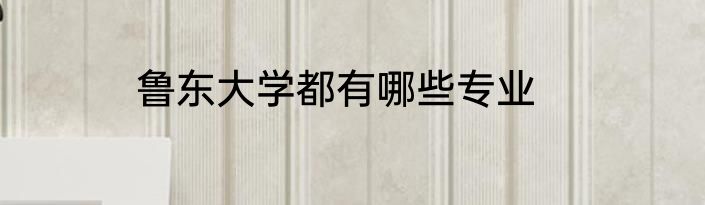 鲁东大学都有哪些专业