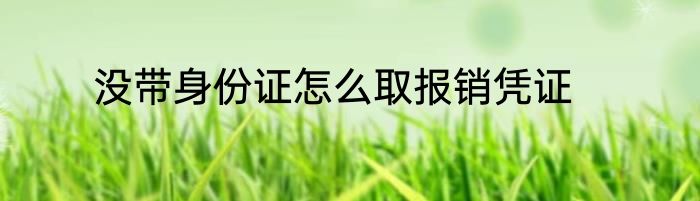 没带身份证怎么取报销凭证